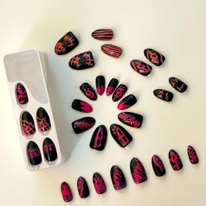 Barbie Halloween nails